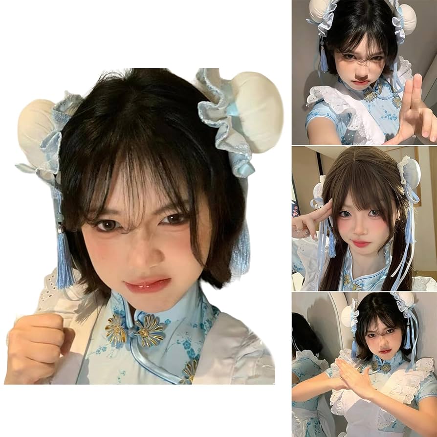Amazon | SZYDD 中国風 Chunli ミートボール ヘッドピース